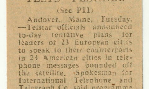 More Telstar Tests Planned More Telstar Tests Planned