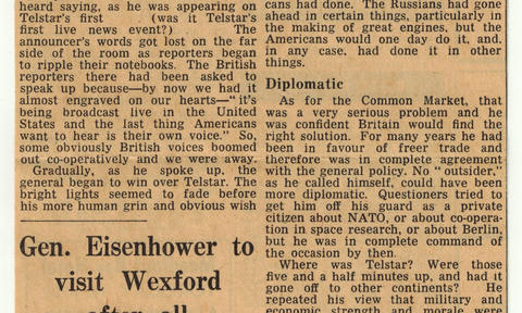 Eisenhower Bounced by Telstar Eisenhower Bounced by Telstar