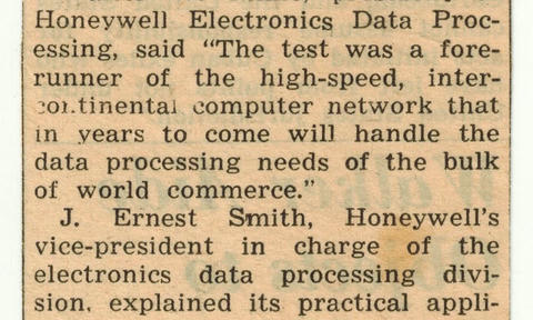 Telstar Relays 'Brain' Data In Another 1st Telstar Relays 'Brain' Data In Another 1st