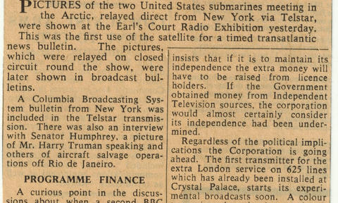 Telstar Brings Arctic to Radio Exhibition Telstar Brings Arctic to Radio Exhibition