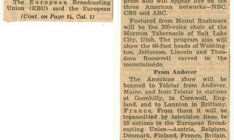 Telstar Will Cast Kennedy, Kennedy Will Be Featured On Telstar TV Telstar Will Cast Kennedy, Kennedy Will Be Featured On Telstar TV