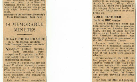 200m See First Live TV Show From U.S., Telstar Show 200m See First Live TV Show From U.S., Telstar Show